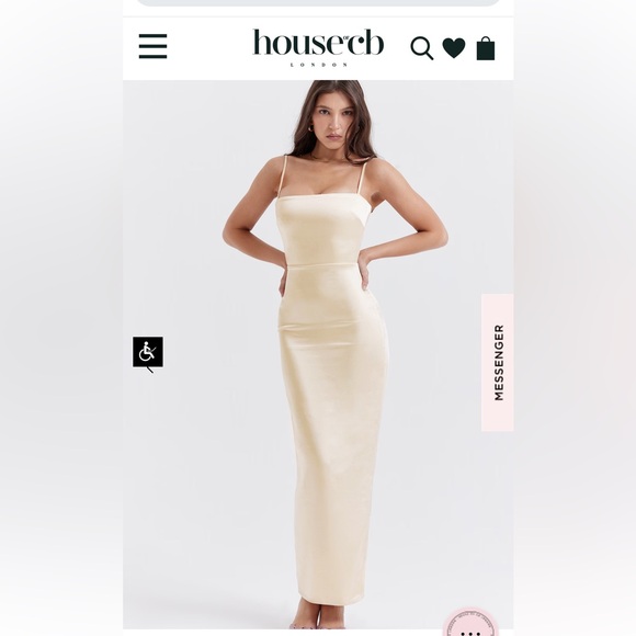 NWT HOUSE OF CB COSTANZA VINTAGE CREAM MAXI DRESS - Picture 2 of 8